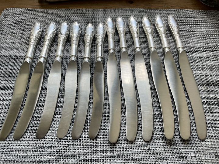 Ножи десертные и столовые мельхиор новые