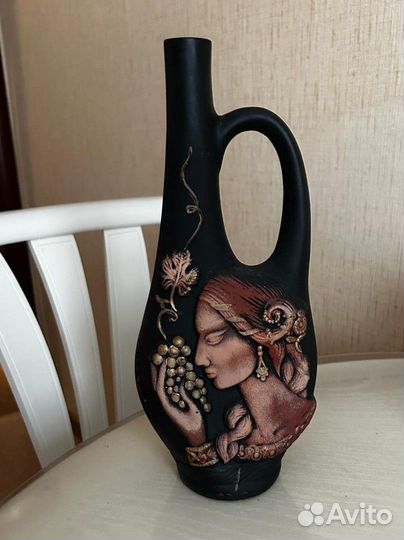 Бутыль из под вина, керамика