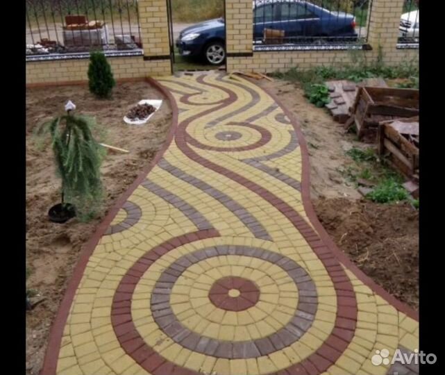 Монтаж тротуарной плитки