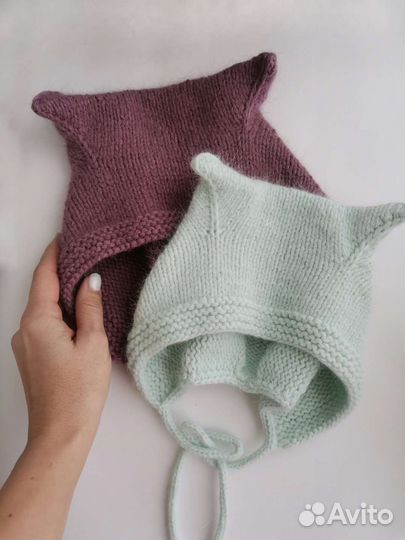 Шапка чепчик с ушками