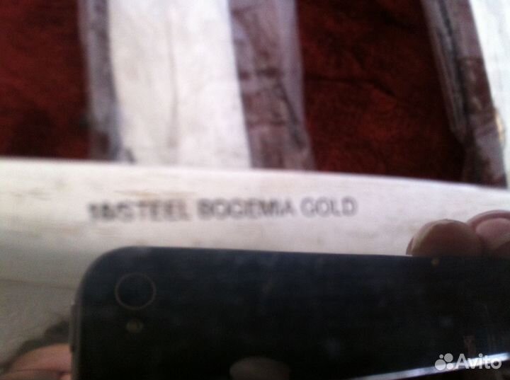 Столовые ножи 18\ steel bogemia gold 6 шт