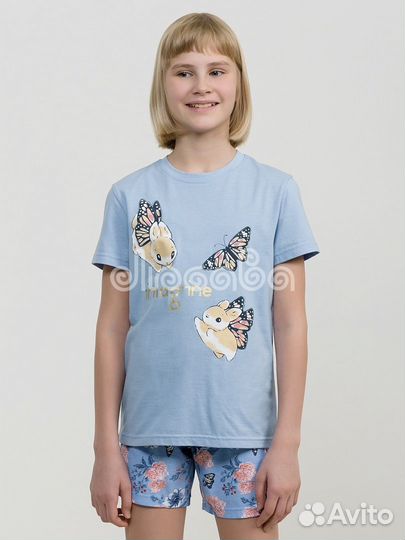 Пижама для девочки новая 116,122 футболка шорты