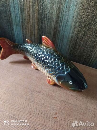 Керамика, глазурь, настенная рыба