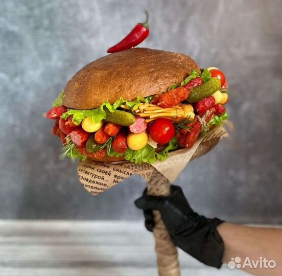 Букет-бургер. Съедобные букеты