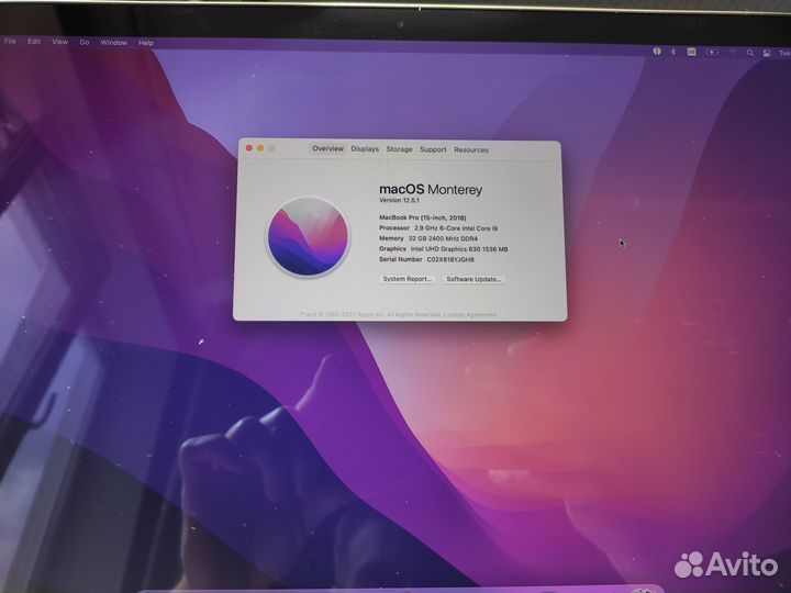 MacBook Pro 15 2018 i9/32gb/1tb