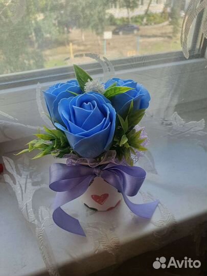 Букет из мыльных роз