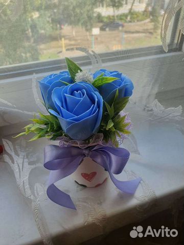 Букет из мыльных роз