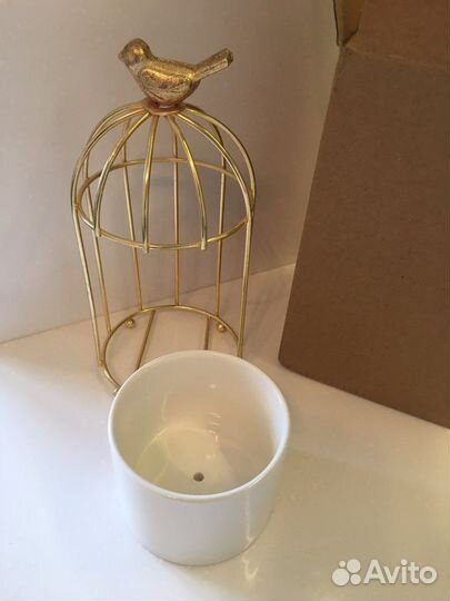 Кашпо «Золотая клетка»