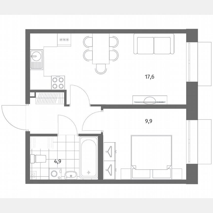 1-к. квартира, 36,4 м², 2/13 эт.