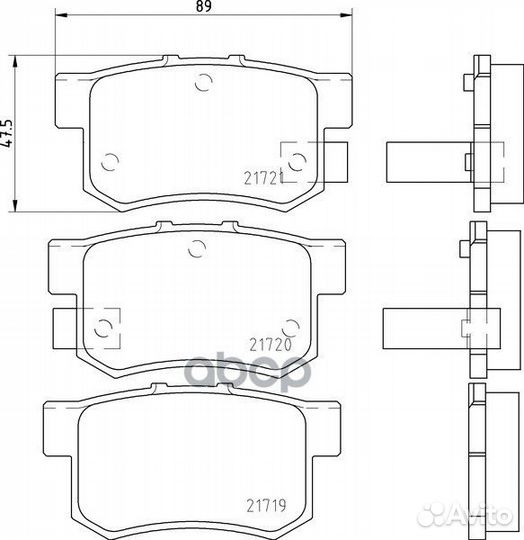 Колодки тормозные дисковые зад (PF-8397) NP