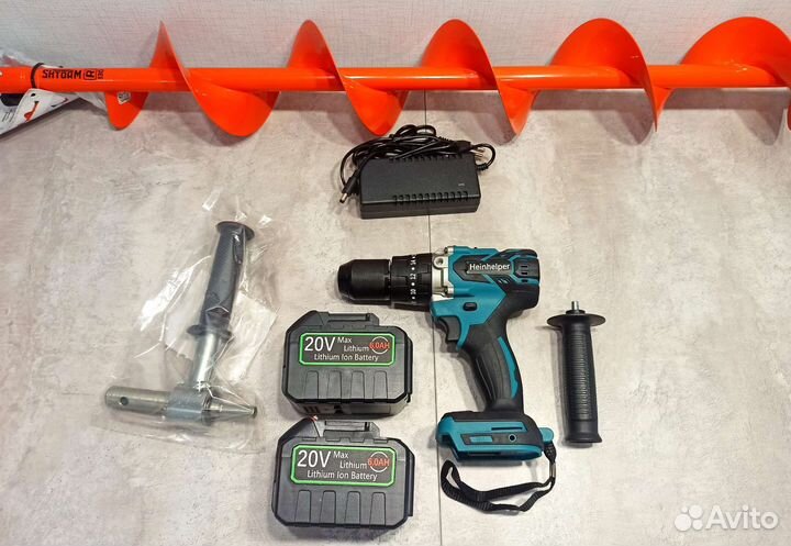 Шуруповерт 6Ah 2 акб + Тонар Мотошторм 130