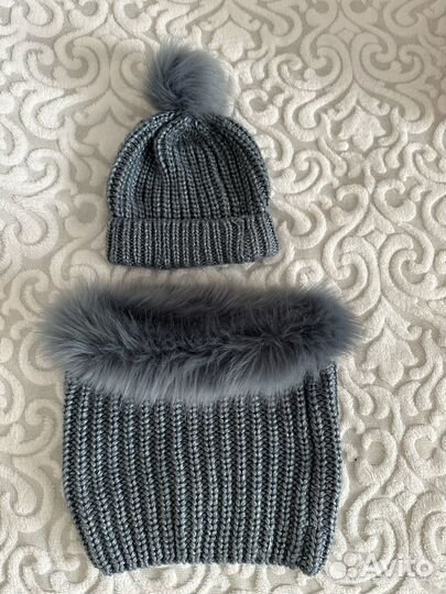Шапка и снуд для девочки zara
