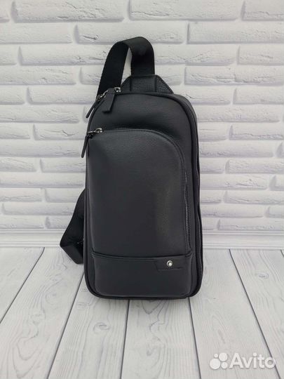 Нагрудная сумка натуральная кожа Montblanc