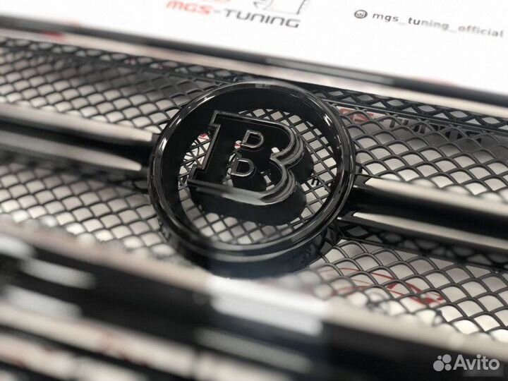 Решетка Mercedes G-class w463 знак Brabus черный