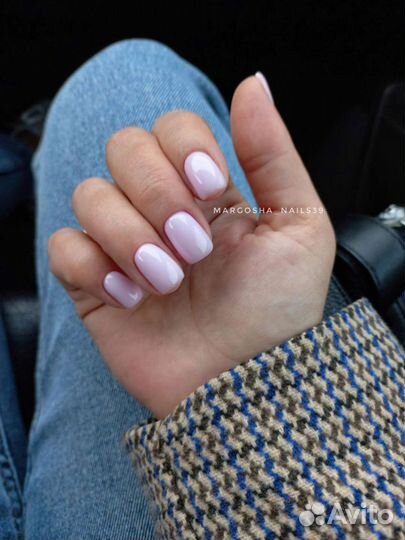 Комбинированный маникюр,покрытие гель лаком