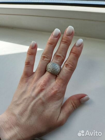 Кольцо серебро