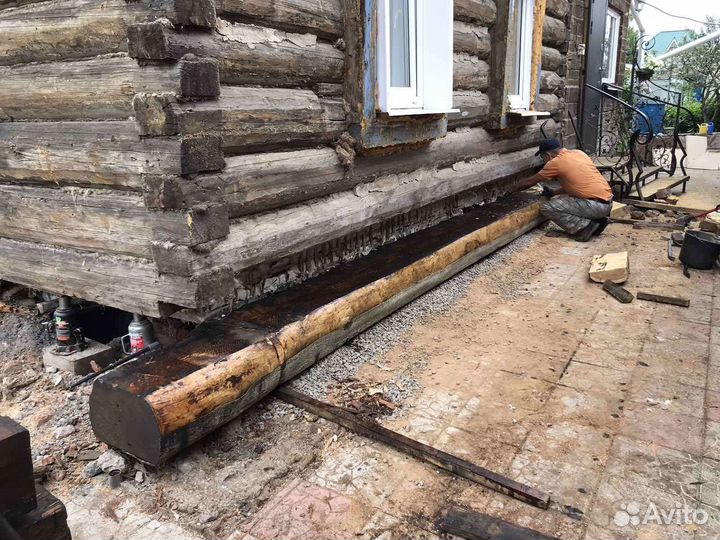 Замена венцов, дома. Строительство. Кровля