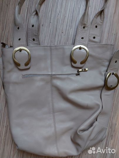 Сумка женская натуральная кожа белая