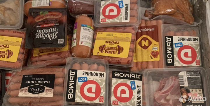Мясо, курица, колбаса, сосиски, полуфабрикаты