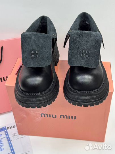 Ботинки женские Miu Miu фирменные демисезонные