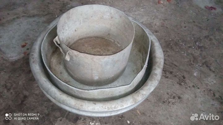 Фляга, бидоны, тазы алюминиевые, бочки дубовые