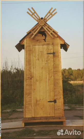 Дачный туалет с декором XWF