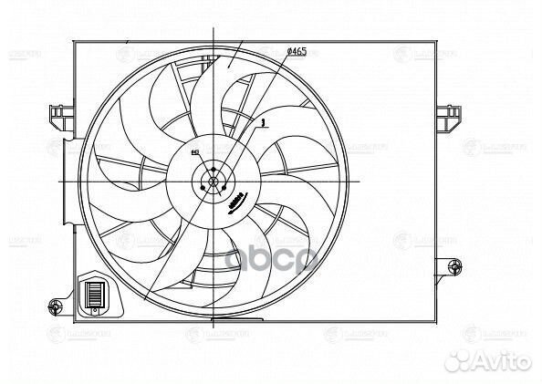 Вентилятор KIA/hyundai IX35/sportage10- радиатора