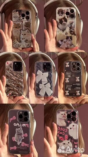 Чехол на iPhone 14 pro max y2k милый с котиками