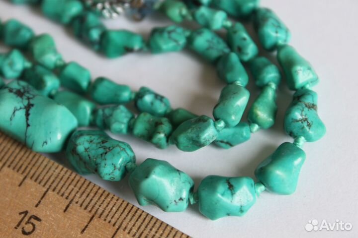 Винтажные бусы бирюза 