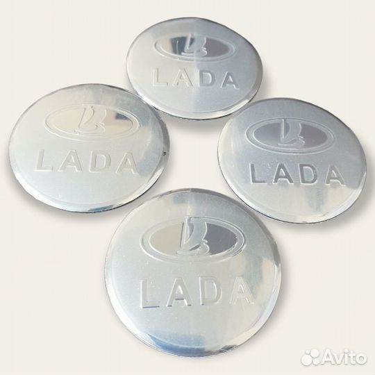 Наклейки на колпаки ступицы для LADA сферическая и