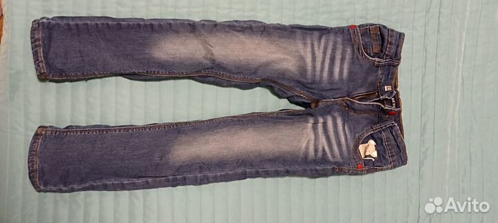 Джинсы для девочки утеплённые