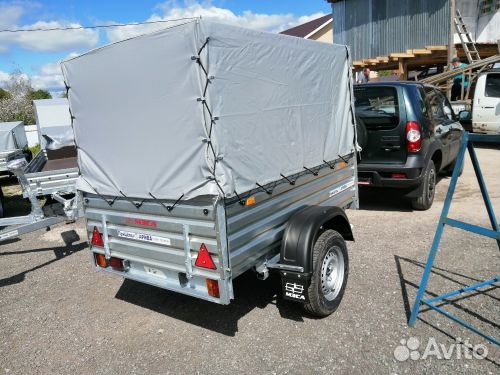 Прицеп 10.024 с тентом 128 см для хоз. дел