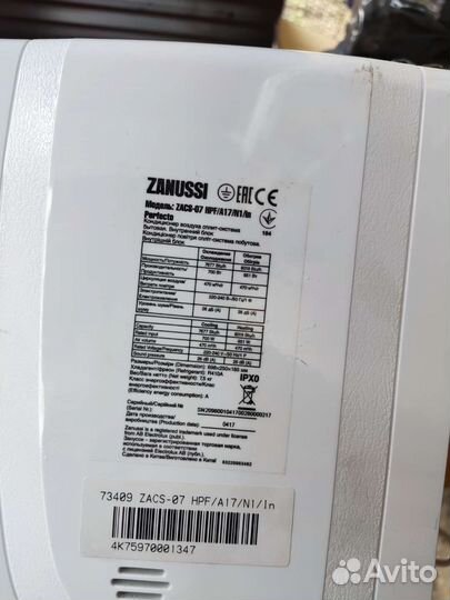 Сплит система zanussi