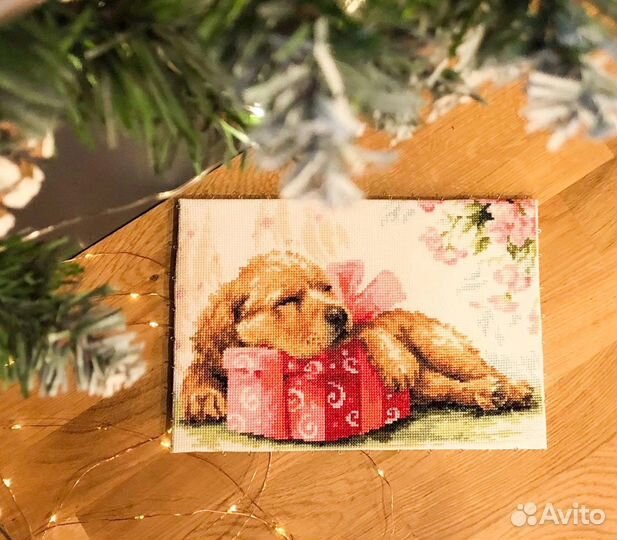 Картина вышитая крестиком ручная работа подарок