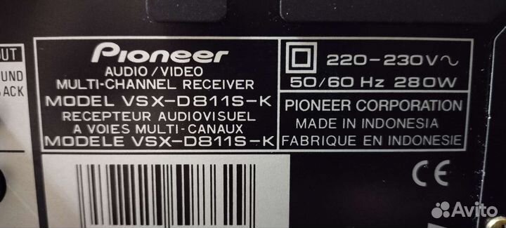 Ресивер pioneer VSX-D811S-K