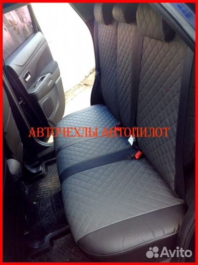 Чехлы Автопилот Mitsubishi ASX из экокожи Ромб