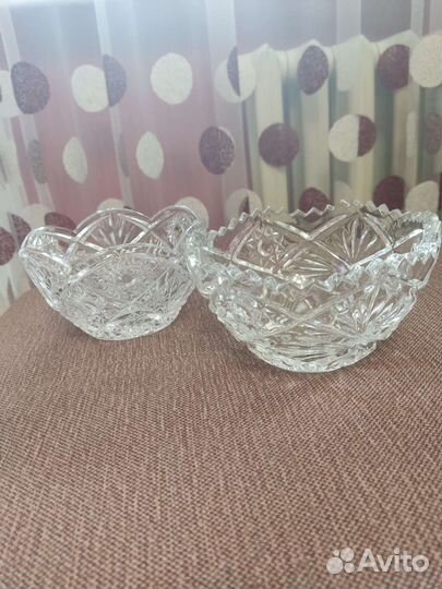 Салатники хрустальные