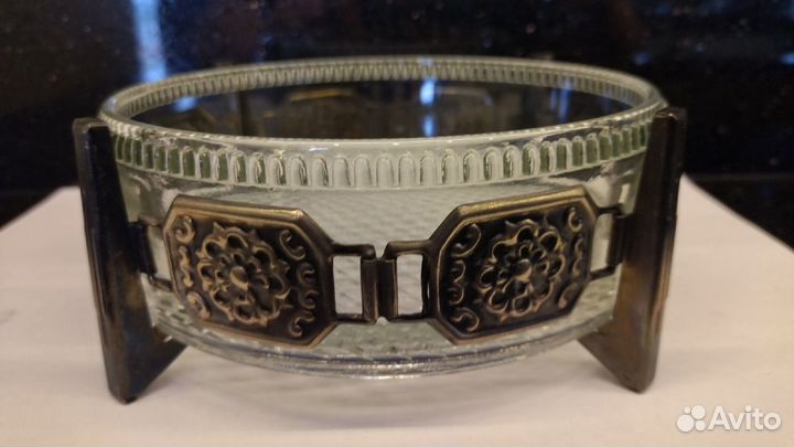 Ваза, конфетница.стекло, металл СССР