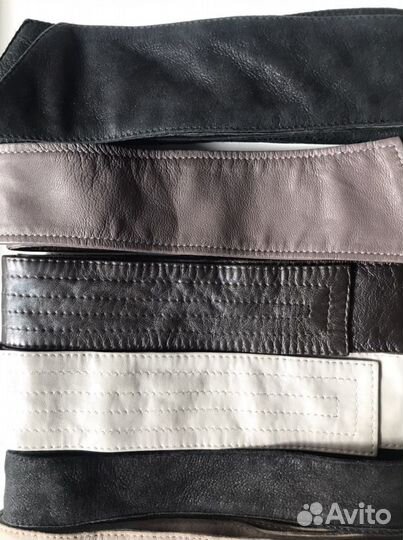 Кожаные новые пояса для верхней одежды