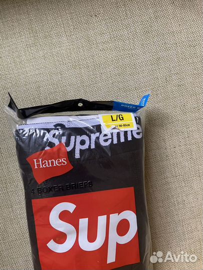 Трусы Supreme Hanes black L