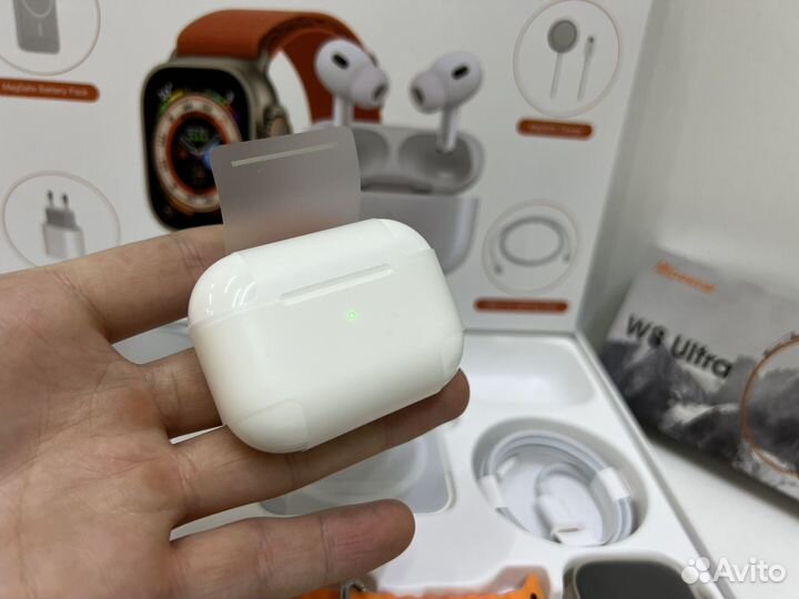 Набор apple 6 в 1 (часы, наушники, powerbank