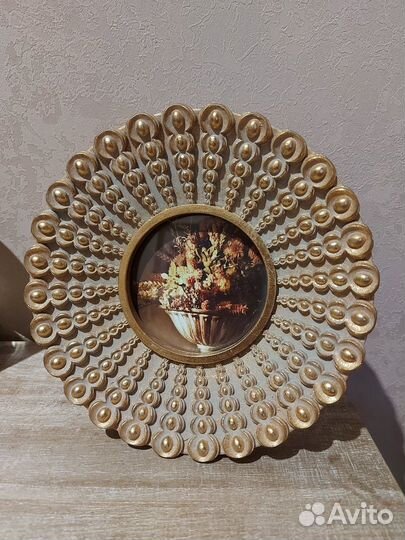 Фоторамка круглая настольная