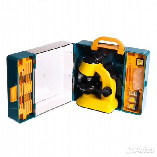 Переносная лаборатория, микроскоп и 14 предметов