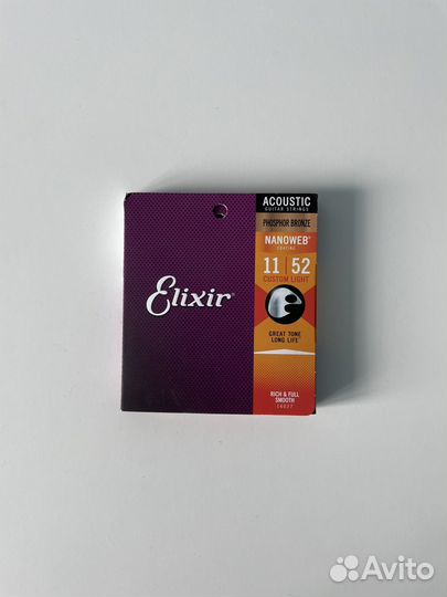 Струны Elixir 11-52 Phosphor Bronze