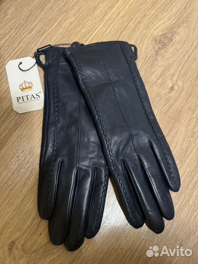 Перчатки женские кожаные