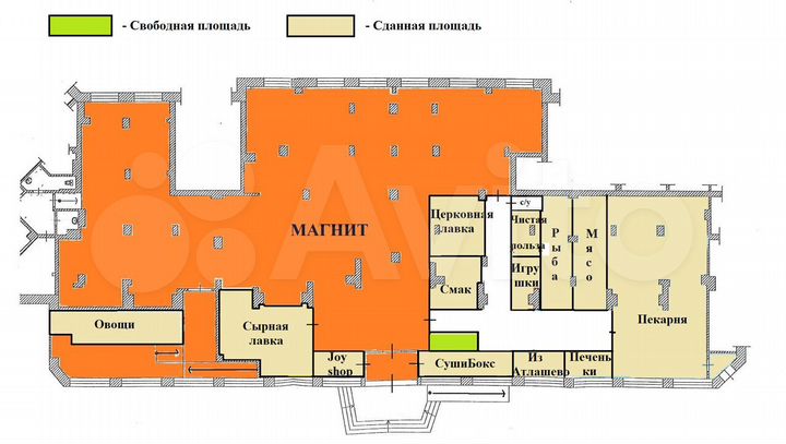 Свободного назначения, 13.4 м²