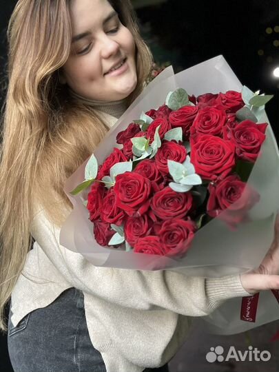 Букет красных роз