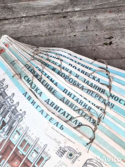 Плакаты 1978 г по устройству,ремонту Волги