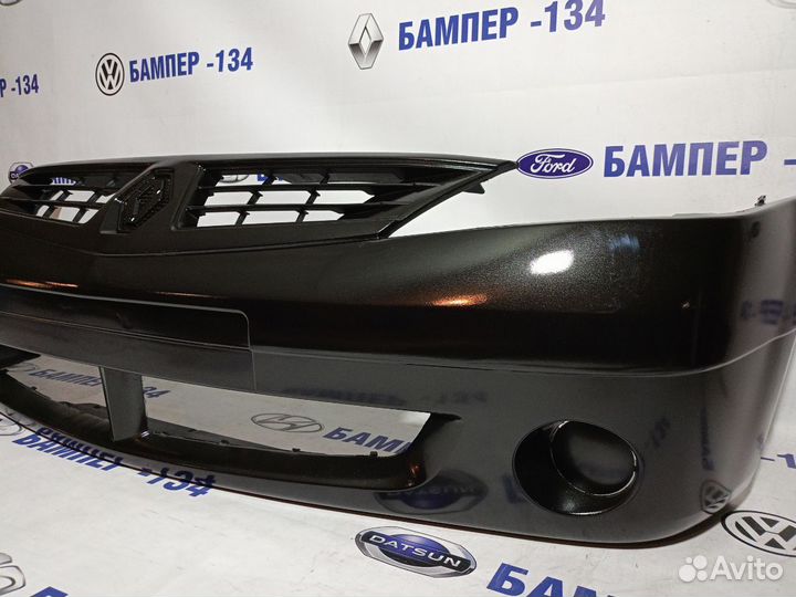 Бампер передний renault logan фаза 1 черный-676