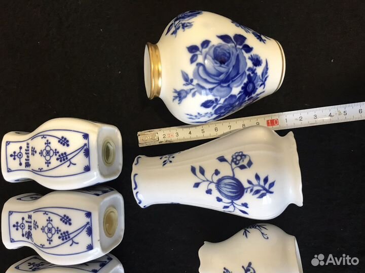 Баночки для специй и вазы синий лук